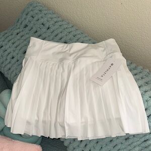 Athleta Women's White Pleated Skirt
